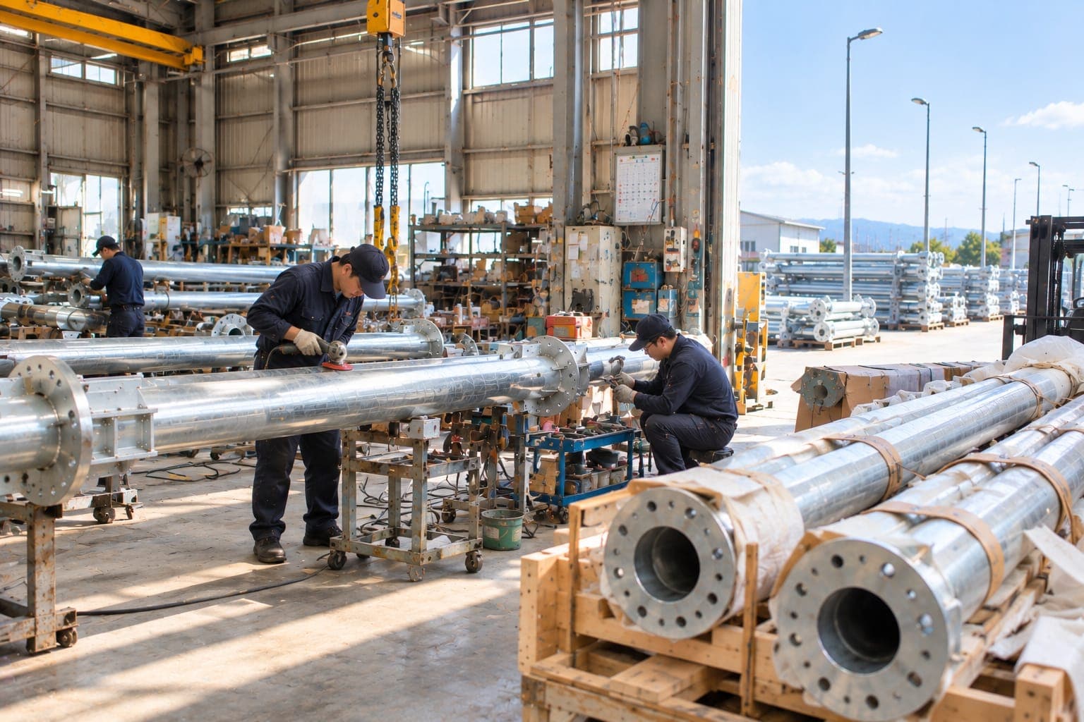 滋賀県｜特定技能・機械製品仕上げスタッフ募集｜街路灯ポール