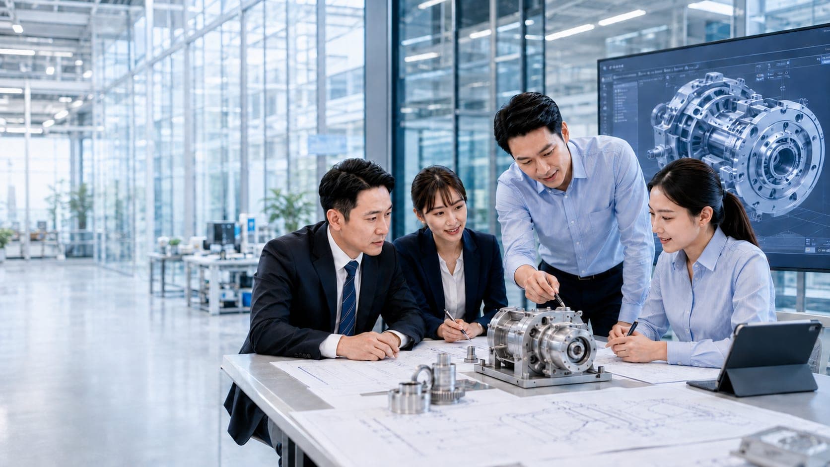Đội ngũ MIWA TECH hợp tác trong phòng nghiên cứu và phát triển
